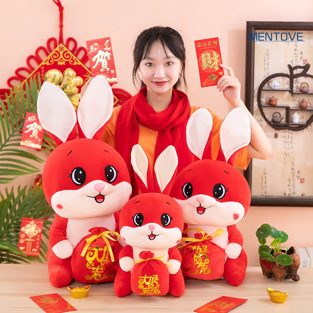 Thỏ Nhồi Bông 30 / 40 / 50 / 60cm Trang Trí Năm Mới