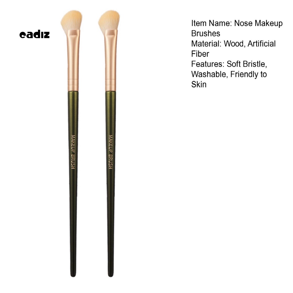 Set 2 Cọ Trang Điểm Mũi Lông Mềm Cán Gỗ Gọn Nhẹ