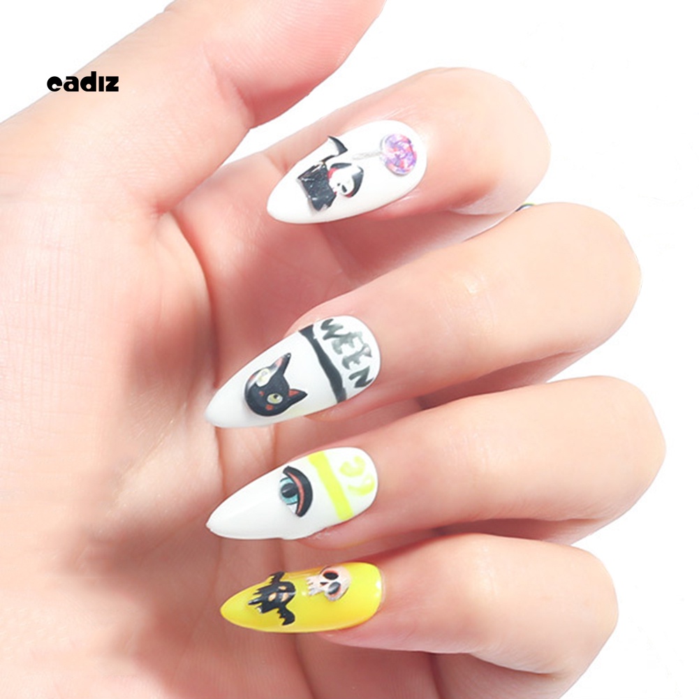 Set 2 Hộp Phụ Kiện Trang Trí Móng Nghệ Thuật Chủ Đề Halloween