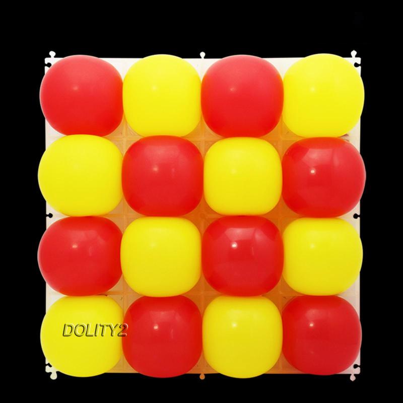 [Dolity2] Khung Bong Bóng Treo Tường Dạng Lưới 4 Ngăn Trang Trí Tiệc Hóa Trang Lễ Hội