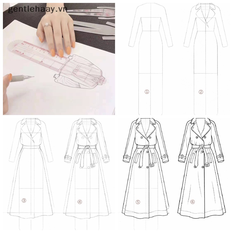 Thước Kẻ Vẽ Phác Thảo Thời Trang Cho Nữ GG