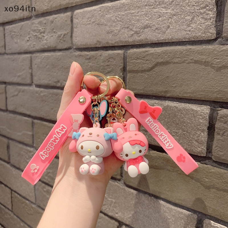 Móc Chìa Khóa Hình Búp Bê Hoạt Hình My Melody Sanrio Bằng PVC Cho Nữ