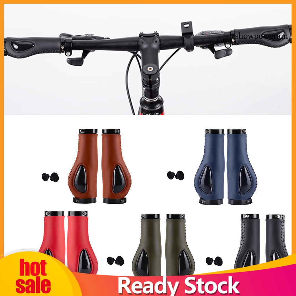 Vỏ Bọc Tay Lái Xe Đạp Bằng Da Chống Trượt Hấp Thụ Sốc Tiện Dụng