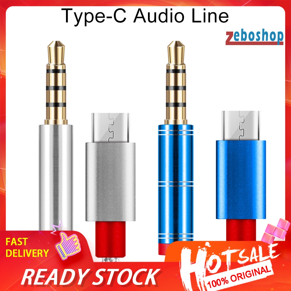 Dây Cáp Âm Thanh Nối Cổng Type-C Dài 1m Với Giắc Cắm 3.5mm Cho Loa Xe Hơi Samsung