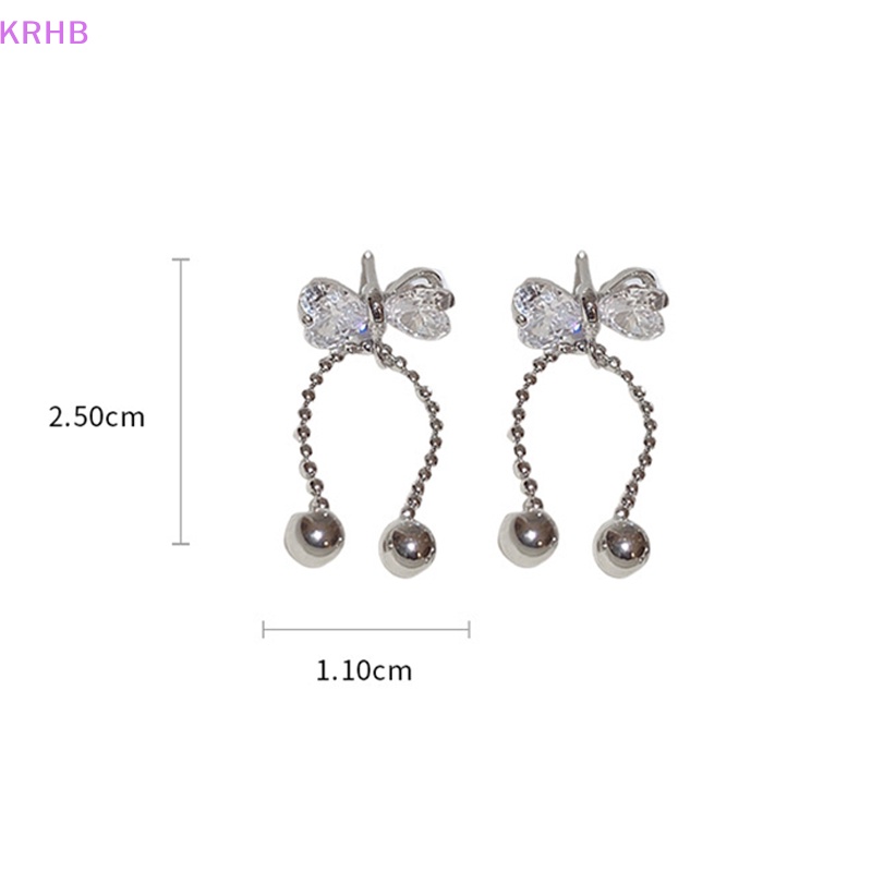 Đôi Khuyên Tai Hình Nơ Phối Tua Rua Thời Trang Cho Nữ Mới