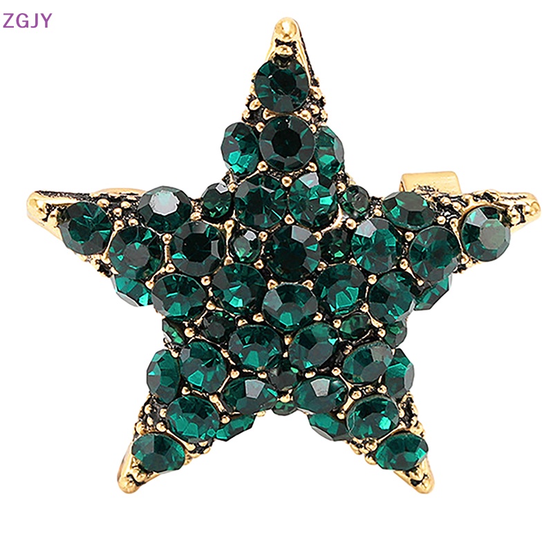 Ghim Cài Áo Hình Ngôi Sao Năm Cánh Đính Đá Thời Trang Cho Nữ Mới