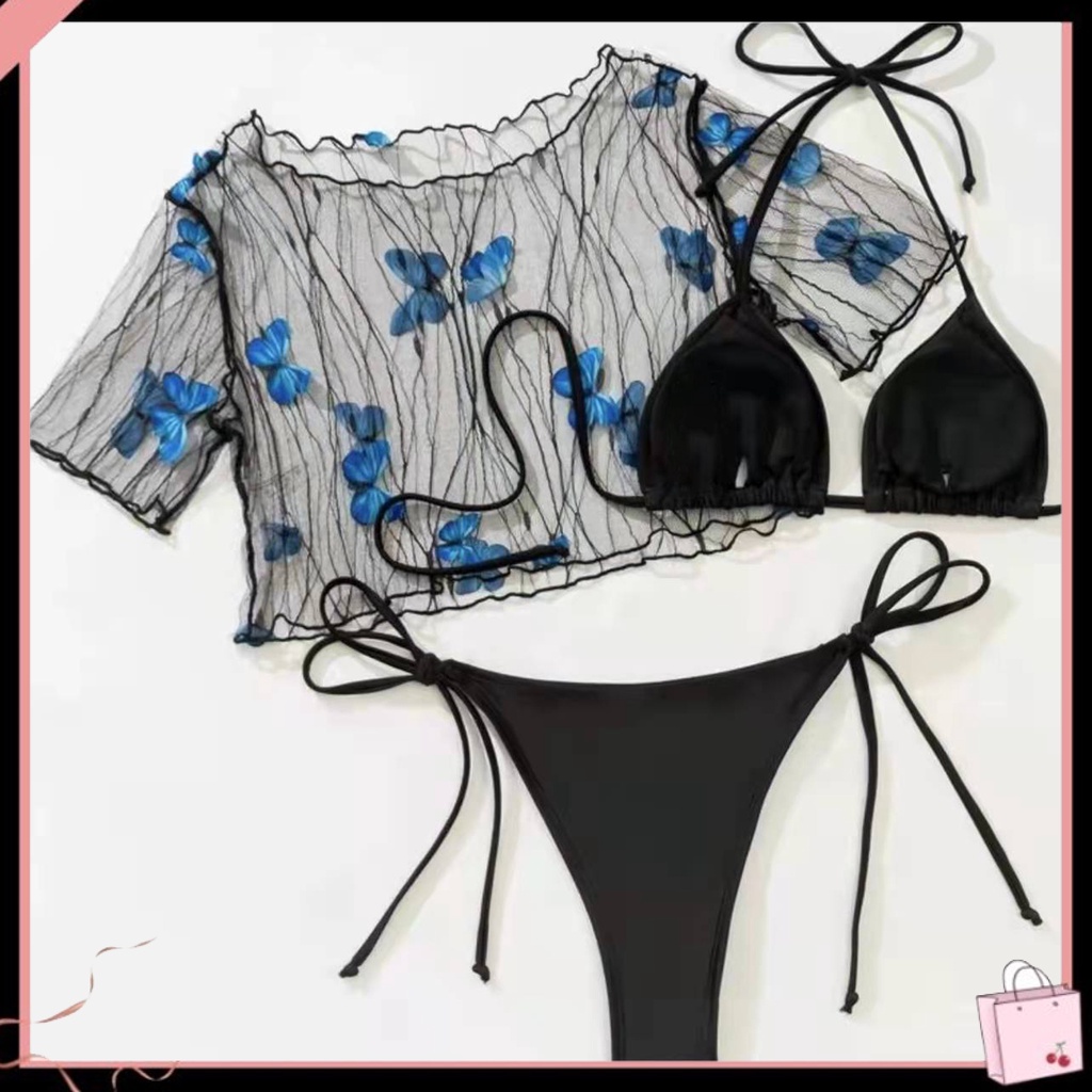 Bộ Đồ Bơi Bikini 3 Mảnh Thời Trang Gợi Cảm Cho Nữ