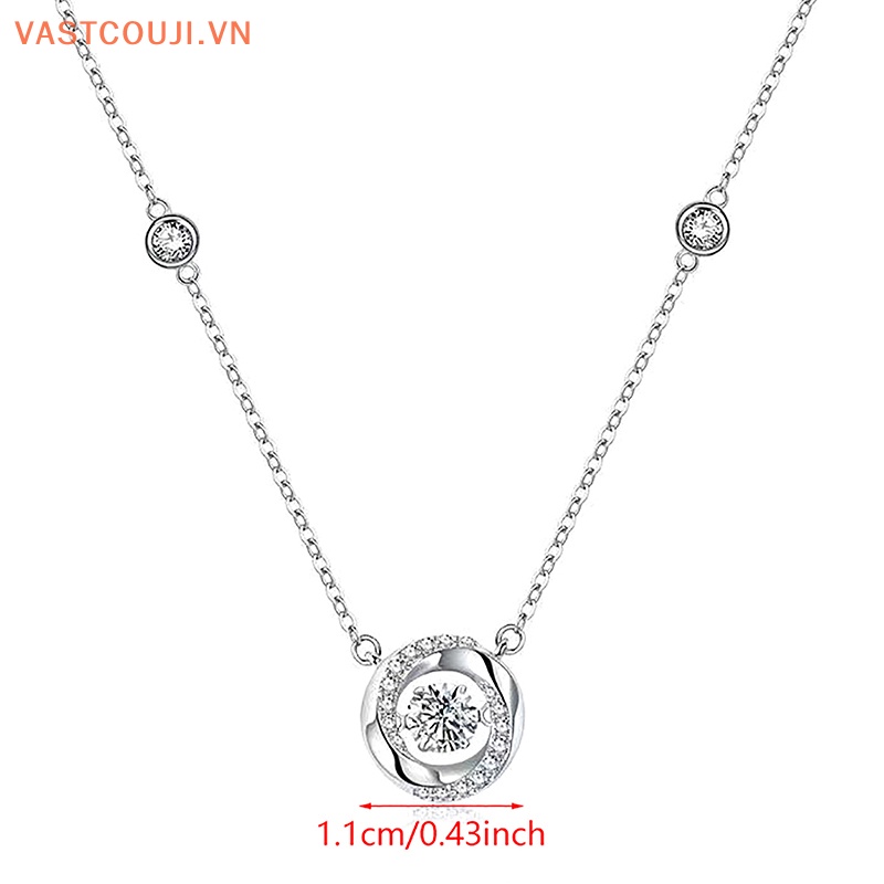 Vòng cổ Mạ Bạc Đính Đá Pha Lê Nhân Tạo Thời Trang Dành Cho Nữ