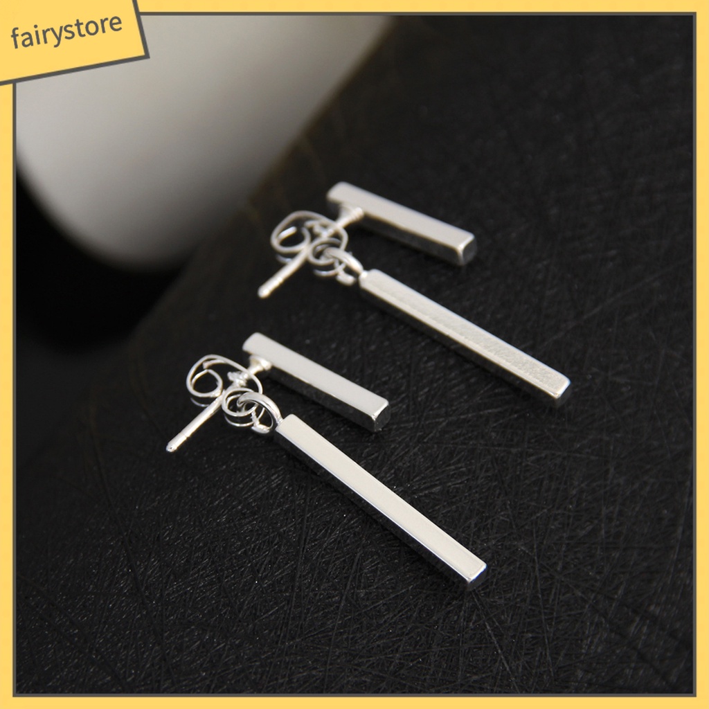 1 Đôi Bông Tai Hình Chữ T Chống Phai Màu Thiết Kế Đơn Giản