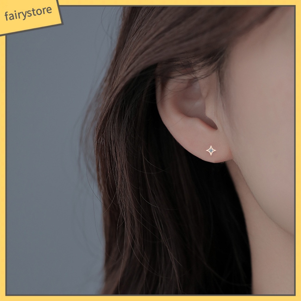 [FRO] 1 Cặp Bông Tai Ngôi Sao Năm Cánh Tinh Tế Dễ Phối Đồ Phong Cách Đơn Giản