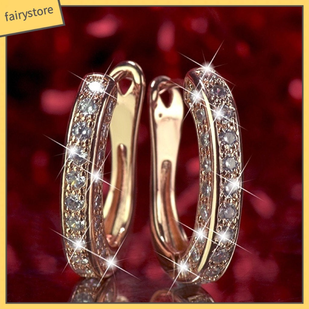 1 Đôi Bông Tai Hình Dainty Tròn Quyến Rũ Dành Cho Nữ