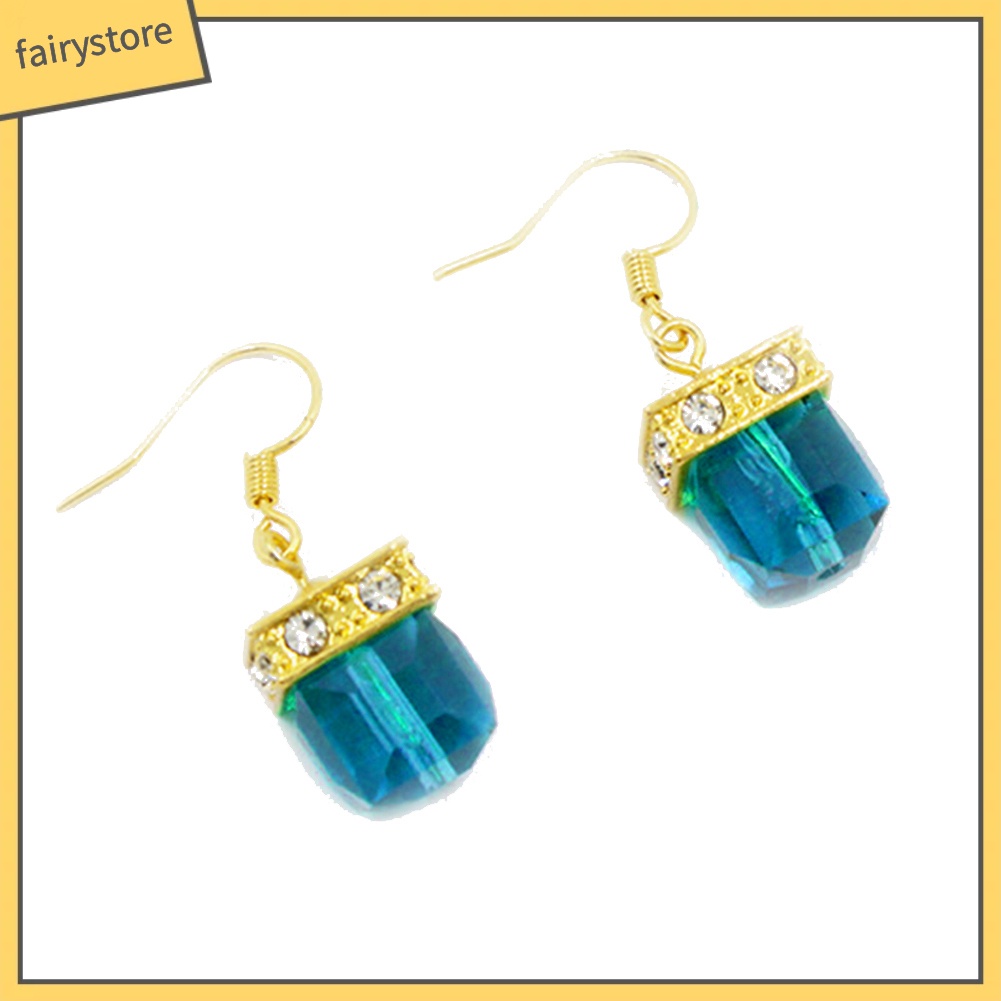 Bông Tai Hình Vuông Đính Đá Giả Thời Trang Dành Cho Nữ