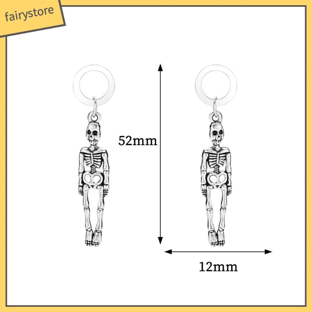 2 Đôi Bông Tai Hình Đầu Lâu Cá Tính