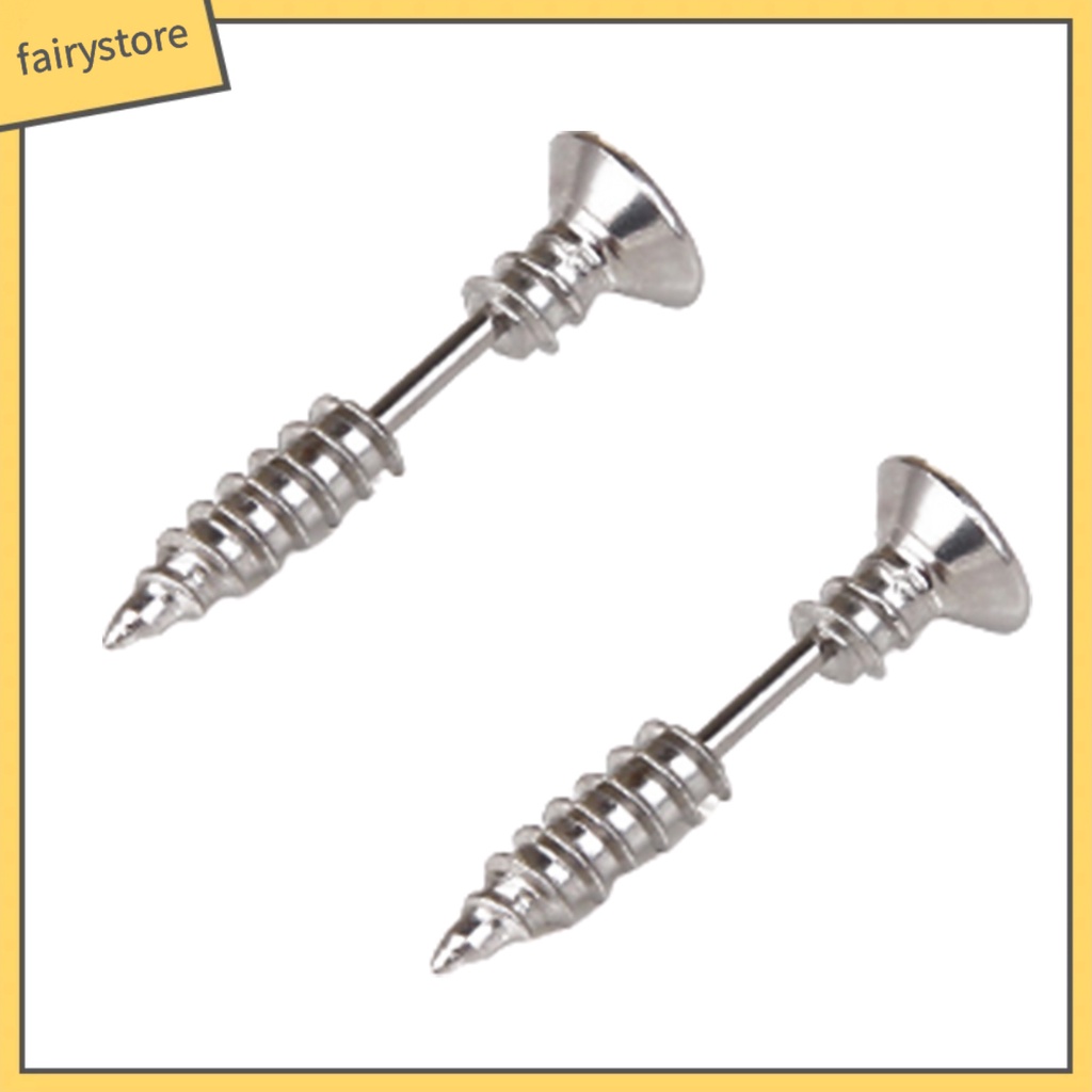 Bông Tai Hai Mặt Hình Ốc Vít Vui Nhộn Thời Trang