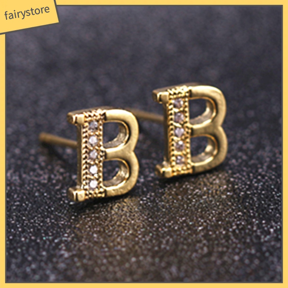 Bông Tai Hình 26 Chữ Cái Đính Đá Thời Trang Dành Cho Nữ