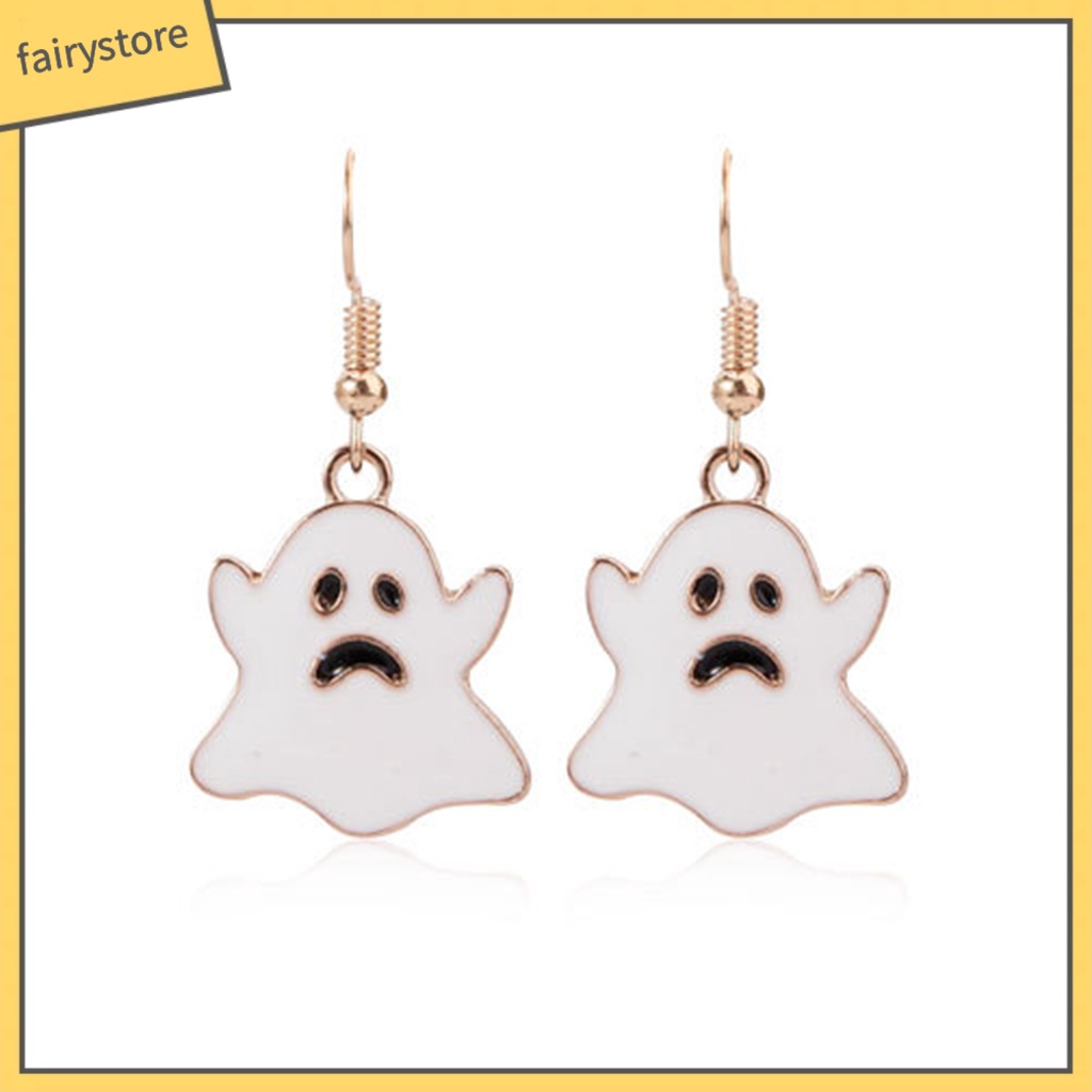 1 Đôi Bông Tai Hình Ma Bí Ngô Phong Cách Halloween Vui Nhộn Dành Cho Nữ