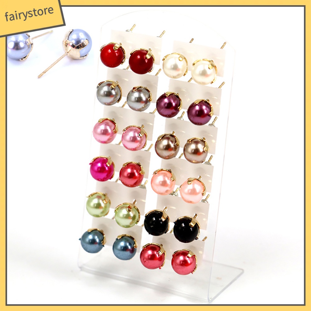 12 Đôi Bông Tai Ngọc Trai Giả Thanh Lịch Cho Nữ