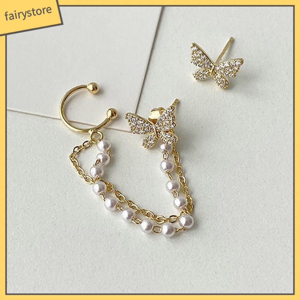 1 Đôi Bông Tai Hình Bướm Bằng Hợp Kim Tinh Tế Dành Cho Nữ