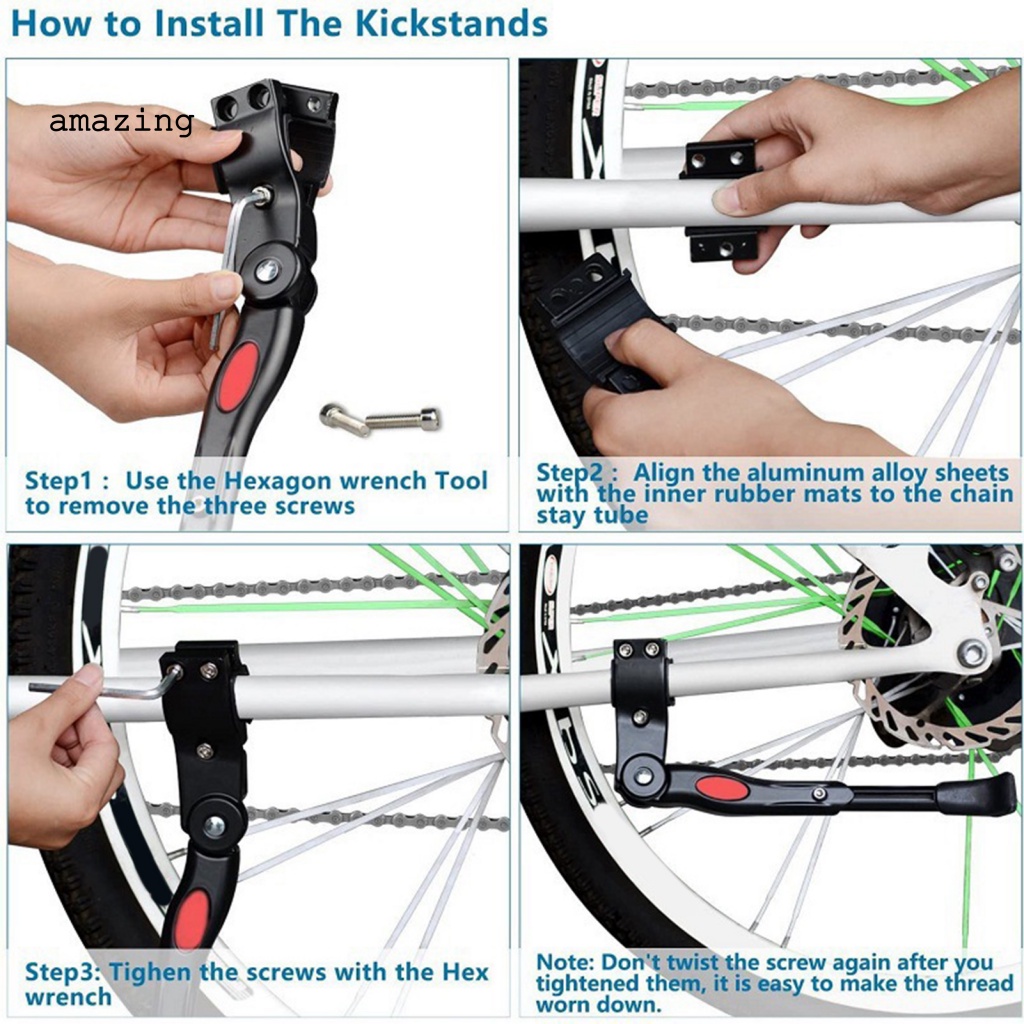 Chân Chống Đứng Bằng Hợp Kim Nhôm Chống Mài Mòn Chống Trượt Có Thể Điều Chỉnh Cho Xe Đạp