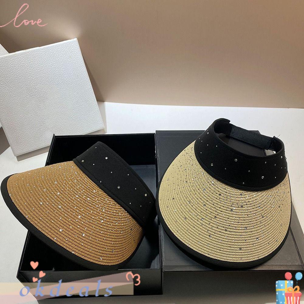 OKDEALS Mũ Rơm Rộng Vành Chống Nắng Thời Trang Mùa Hè