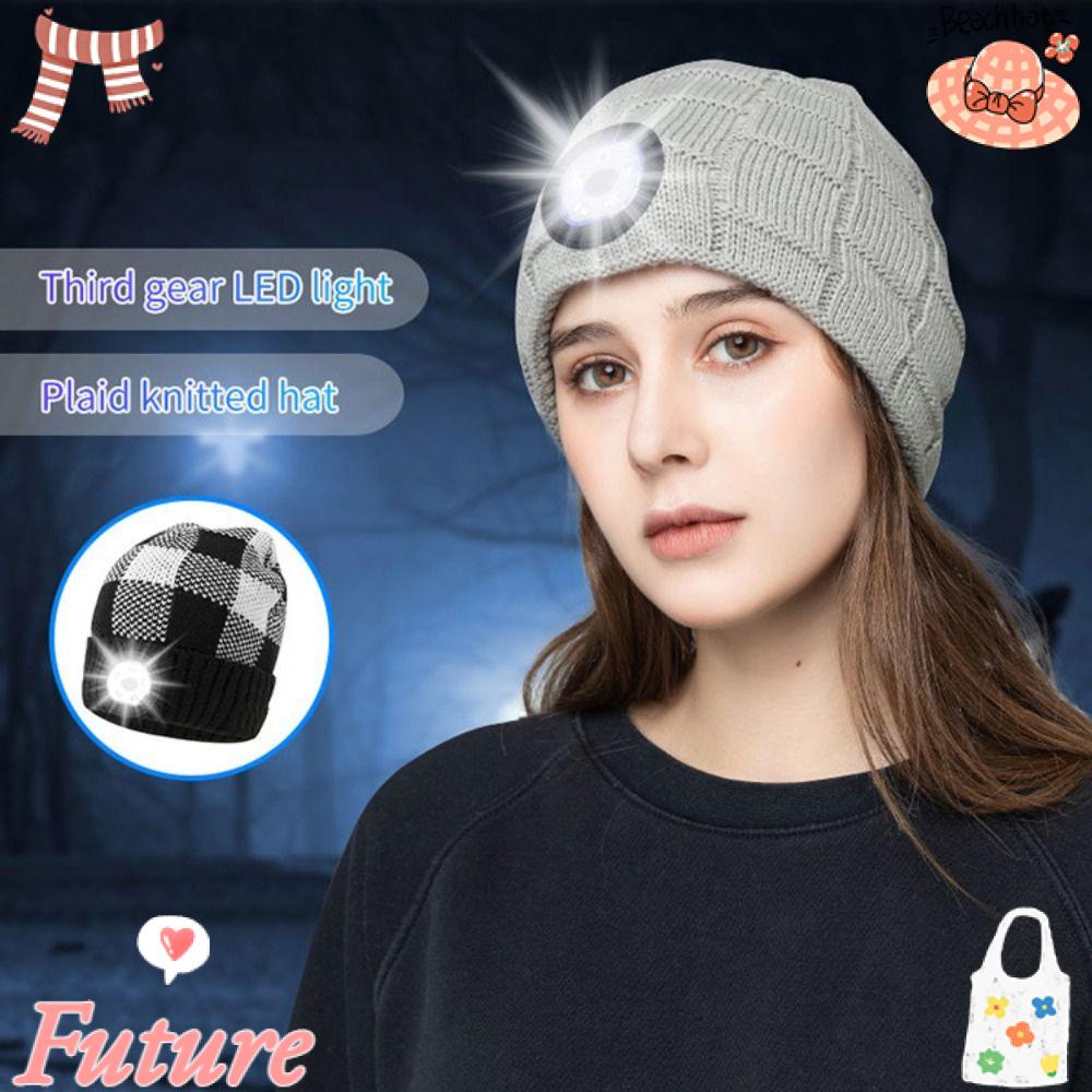 Mũ beanie Trùm Đầu Tích Hợp Đèn LED Tiện Dụng Khi Đi Câu Cá / Cắm Trại