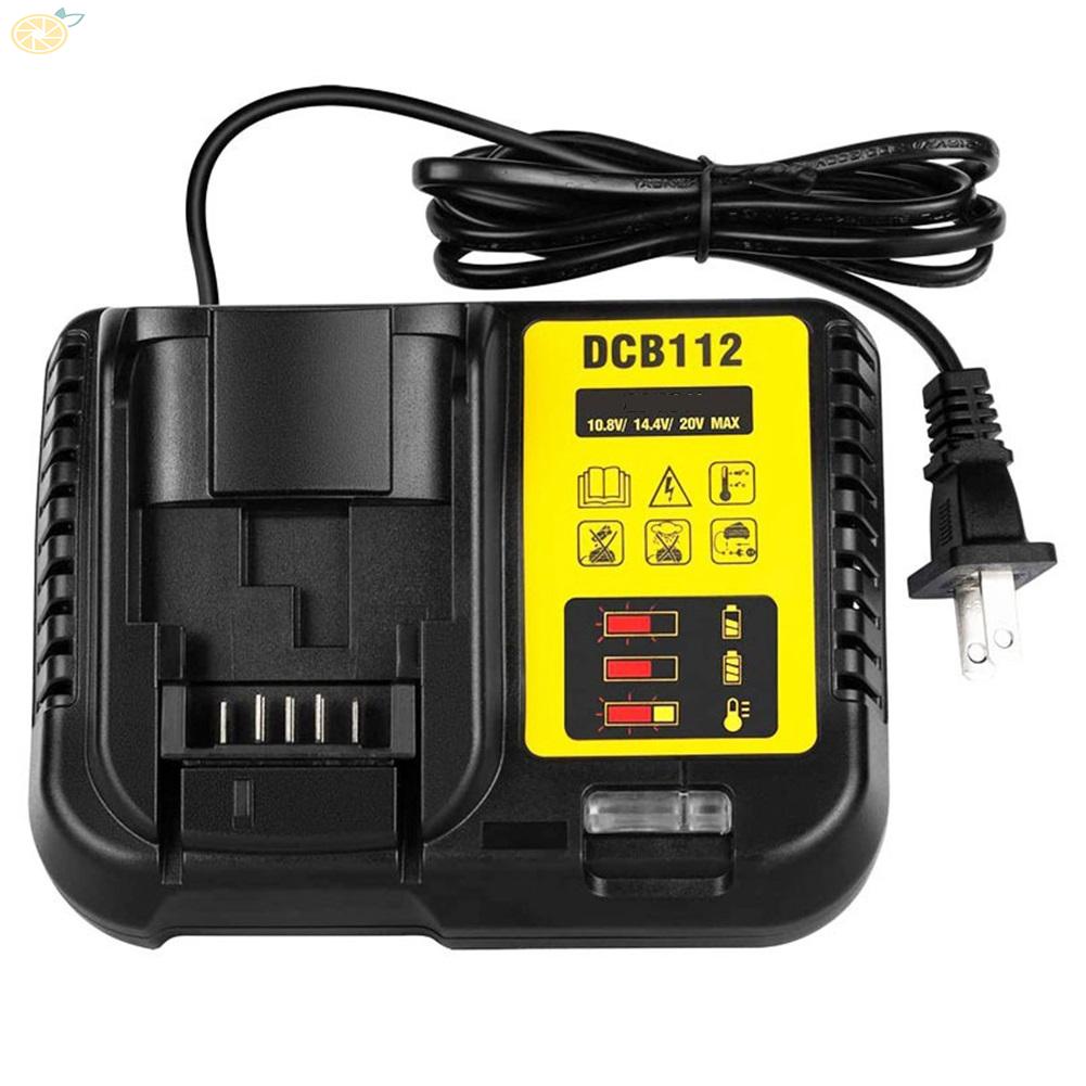 【VARSTR】Black DCB112 Replacement Battery Charger for De walt Li Ion Battery DCB127 DCB121