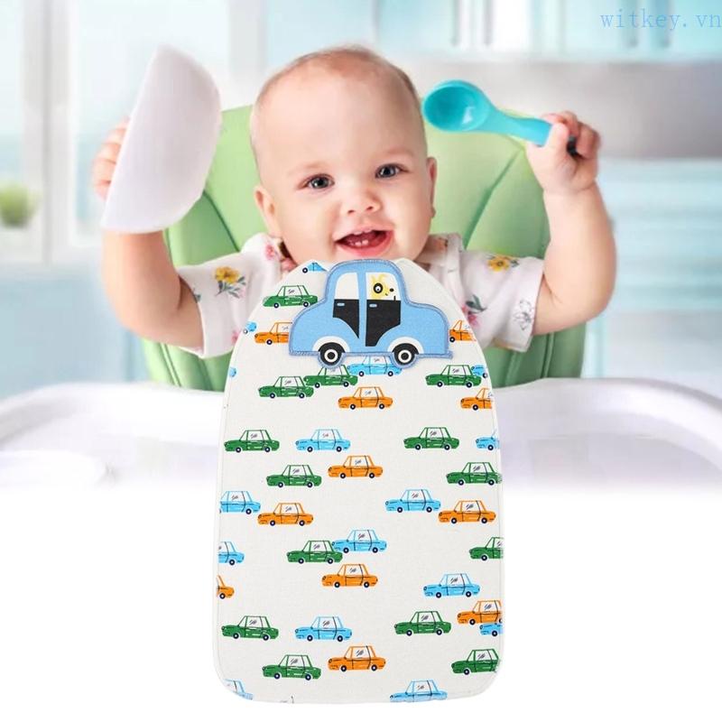 Khăn Cotton Thấm Hút Mồ Hôi In Họa Tiết Thú Hoạt Hình Dễ Thương Cho Bé Sơ Sinh