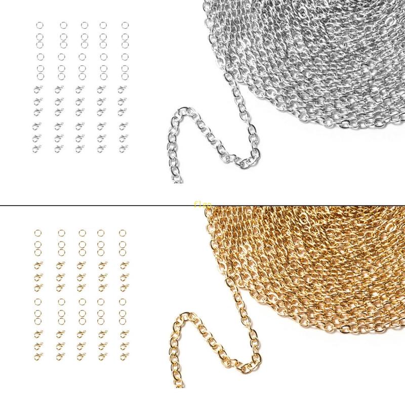 Bộ Phụ Kiện Làm Trang Sức Dây Xích Dạng Hở DIY Cho Nam Nữ