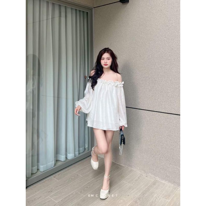 ❤️Áo trễ vai tơ bèo tiểu thư ❤️