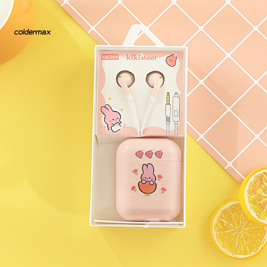 Tai Nghe Nhét Tai Có Dây Jack 3.5mm Âm Thanh Nổi HD Họa Tiết Hoạt Hình Cho Bé