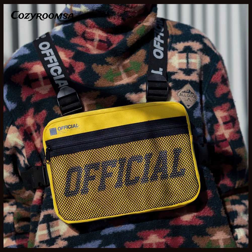 Túi Đeo Chéo Ngực Vải Oxford Nhỏ Gọn Có Thể Điều Chỉnh Thời Trang Cho Nam