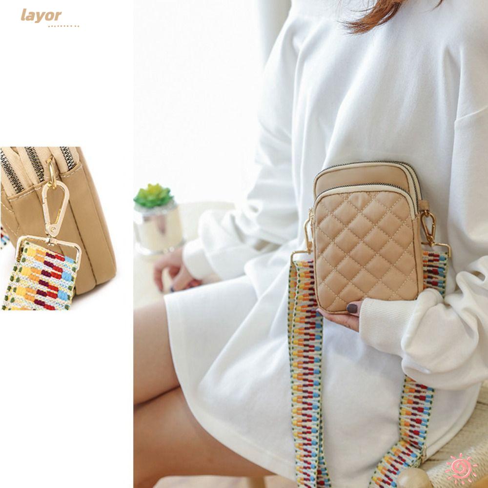 Túi Đeo Chéo Nhỏ Xinh Màu Trơn Đựng Điện Thoại Thời Trang Mùa Hè