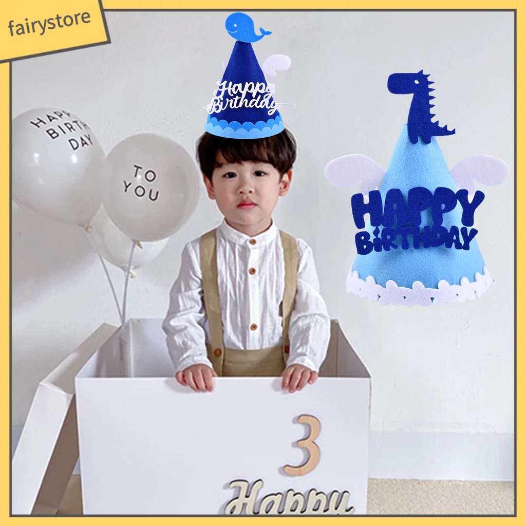 Mũ Sinh Nhật Bằng Vải Nỉ Màu Sắc Tươi Sáng Không Biến Dạng Cho Người Lớn Và Trẻ Em