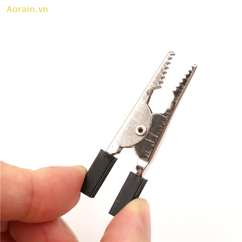 Set 5 Kẹp Cá Sấu Thử Điện 50mm Tay Cầm Nhựa Bền Kèm Ốc Vít .