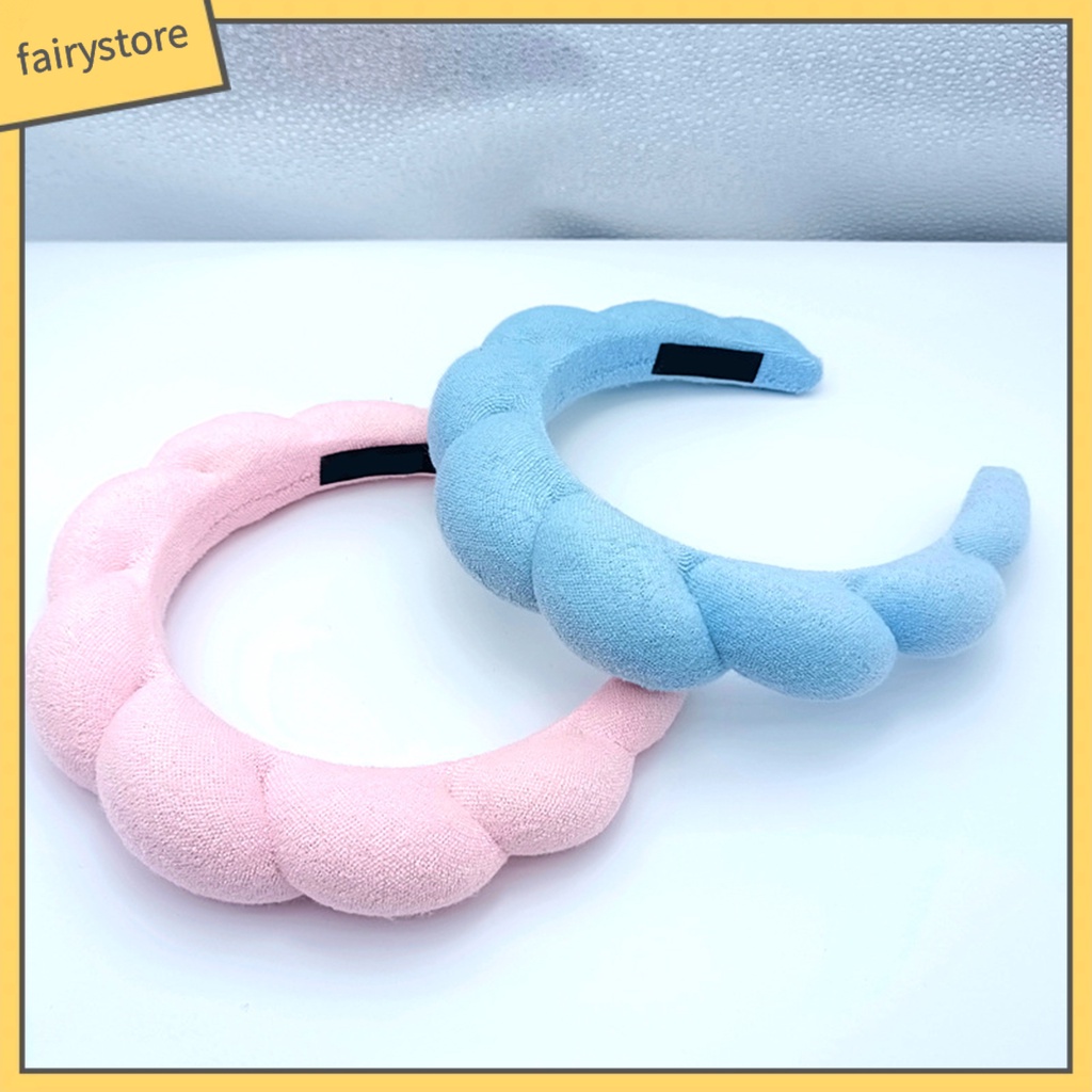 Băng Đô Mềm Mại Co Giãn Màu Trơn Chống Trượt Dùng Rửa Mặt