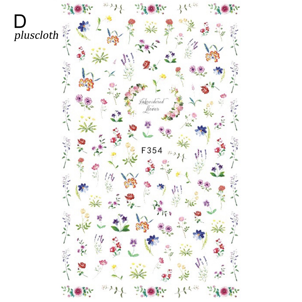 Miếng Dán Trang Trí Móng Tay Thêu Hoa Bằng Giấy Gọn Nhẹ Dễ Sử Dụng Cho Nữ