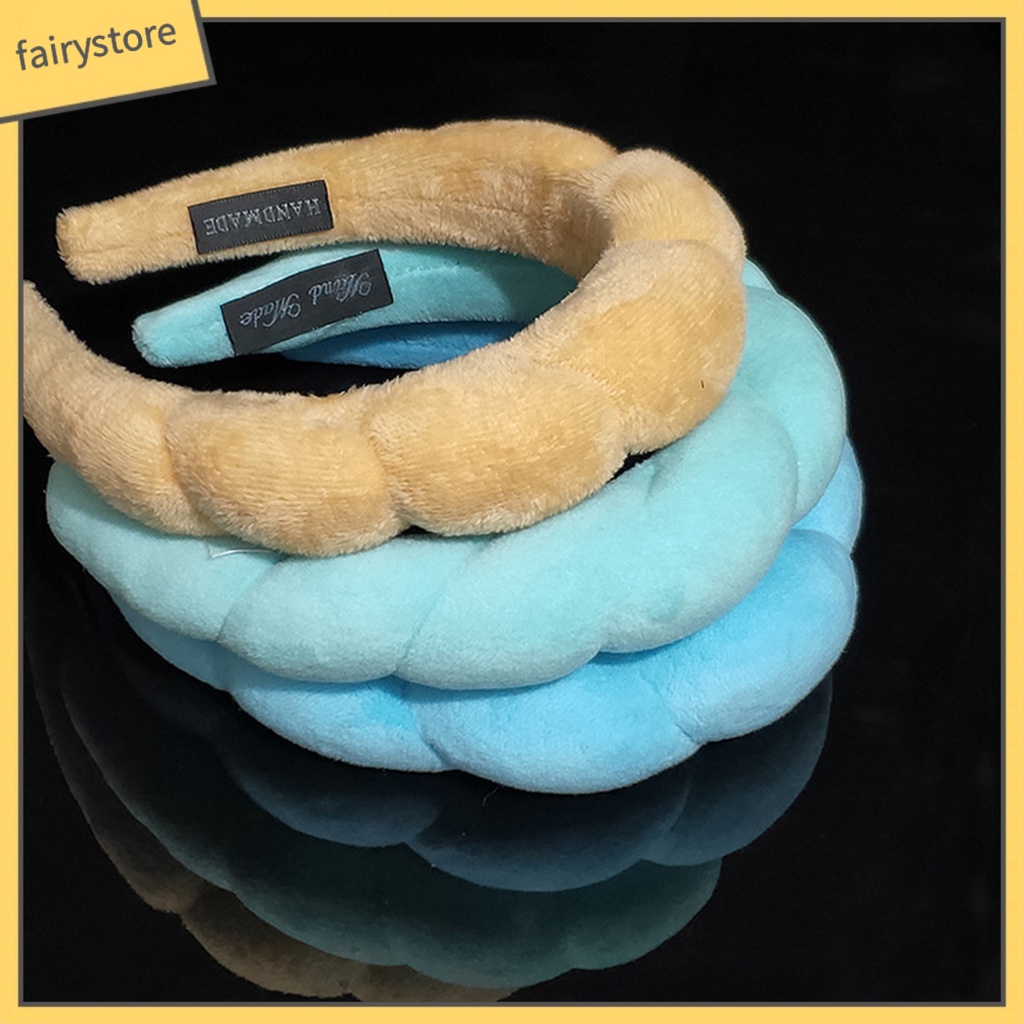 Băng Đô Cài Tóc Bằng Xốp Cao Không Trượt Màu Sắc Đơn Giản Phong Cách Hàn Quốc