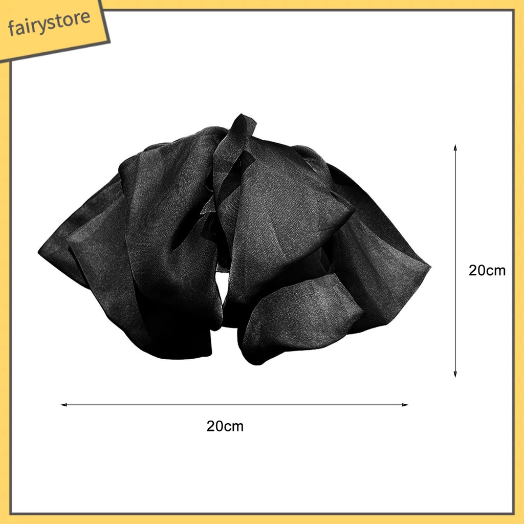 Kẹp Tóc Đính Nơ Lưới Màu Trơn Co Giãn Tốt Chống Trượt Phong Cách Hàn Quốc Cho Nữ