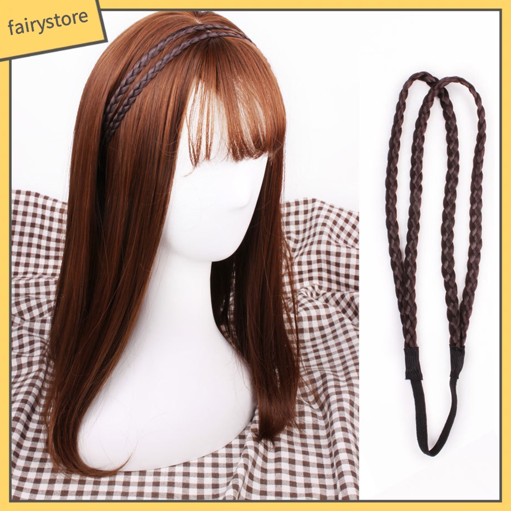 Băng Đô Bện Dây Co Giãn 2 Lớp Thời Trang Cho Nữ