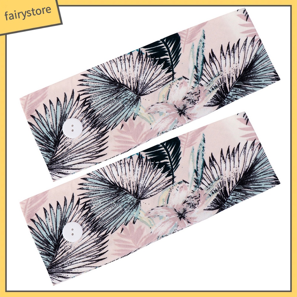 Set 2 Băng Đô Cài Tóc Hình Bông Hoa Bảo Vệ Tai Khi Tập Yoga / Y Tá