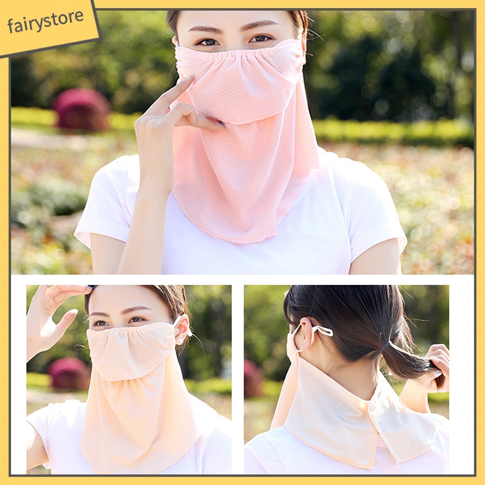 Khẩu Trang Che Mặt Chống Tia UV Thoáng Khí Dành Cho Nữ