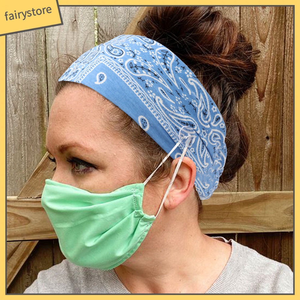 Băng Đô Cài Tóc Unisex Bản Rộng Co Giãn Có Nút Hỗ Trợ Luyện Tập Yoga / Thể Hình