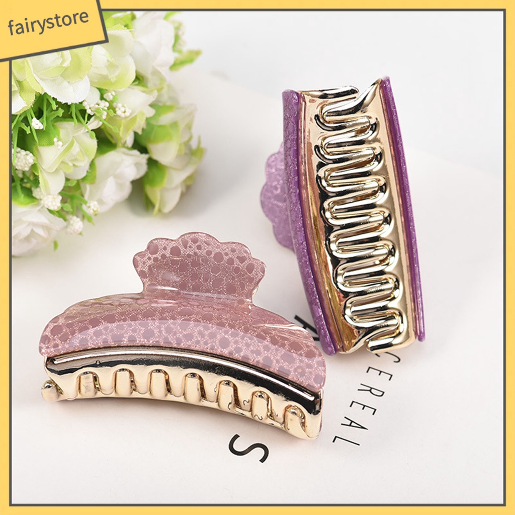 Kẹp Tóc Càng Cua Lớn Họa Tiết Chấm Bi Màu Sắc Ngọt Ngào Thời Trang