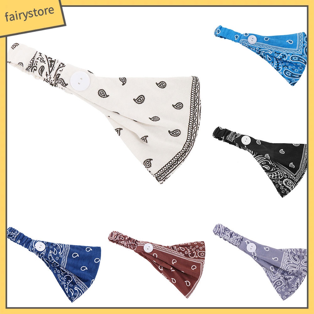 Băng Đô Cài Tóc Co Giãn Mềm Mại Đính Nút Hình Hoa Dành Cho Nữ Tập Yoga Thể Thao