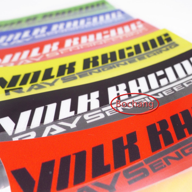 Set 4 Miếng Dán In Logo Phản Quang Trang Trí Căm Xe Hơi JDM TE37 SL