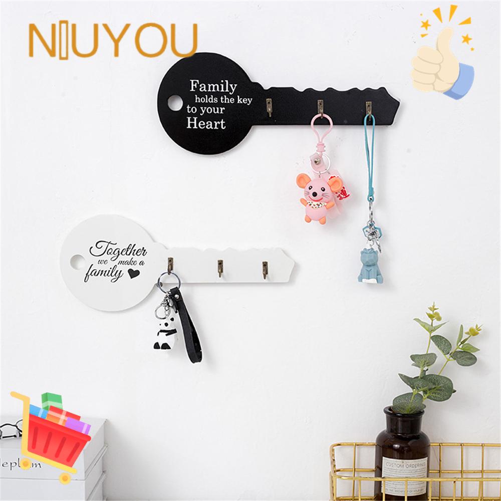 Giá Đỡ Treo Chìa Khóa Bằng Gỗ Và Kim Loại Đa Năng Phong Cách Retro