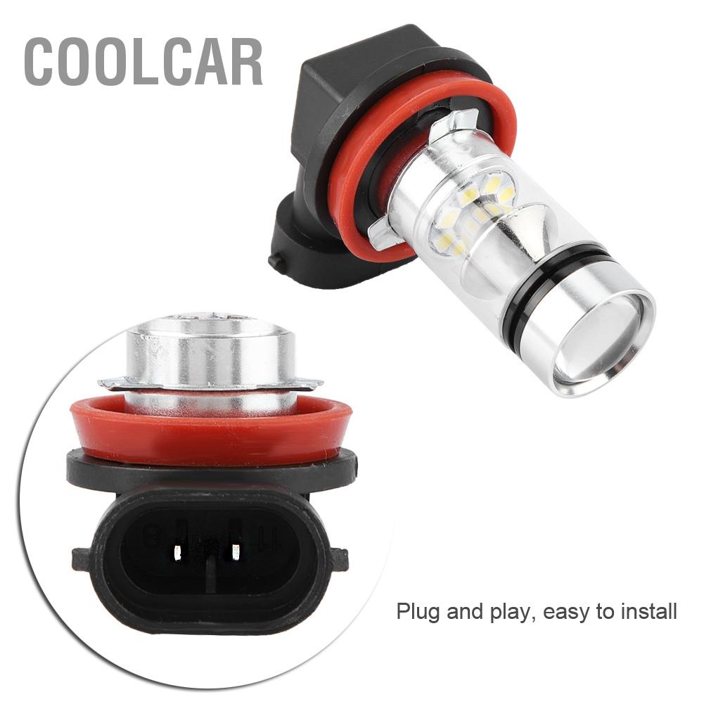 CoolCar H11 H8 Đèn sương mù 100W 20LEDs ô tô Bóng đèn pha màu trắng