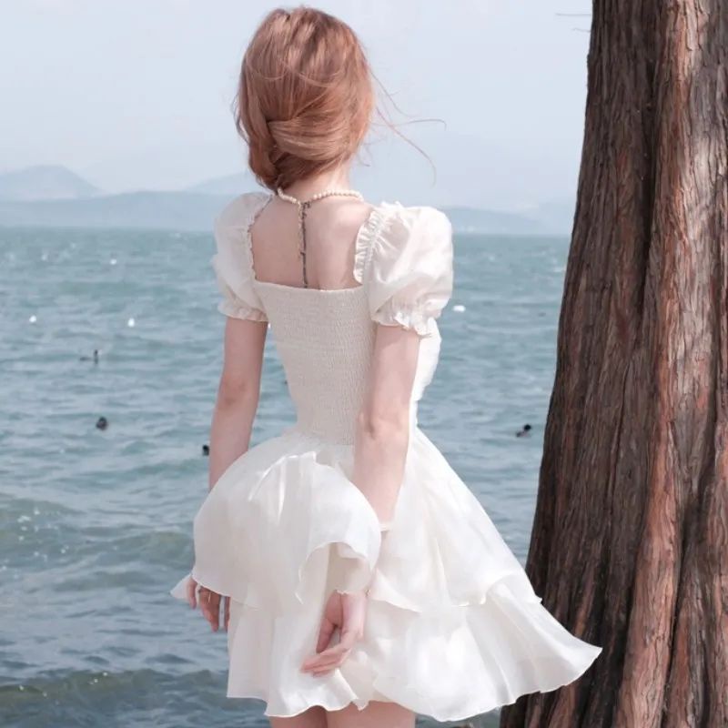 Đầm Công Chúa Pettiskirt Thắt Nơ Eo Tinh Tế Thời Trang Mùa Hè Cho Nữ