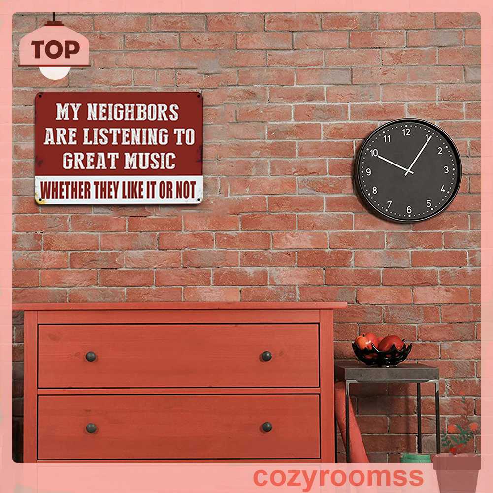 Bảng Kim Loại Chữ Nhật Treo Tường Trang Trí Phong Cách Vintage