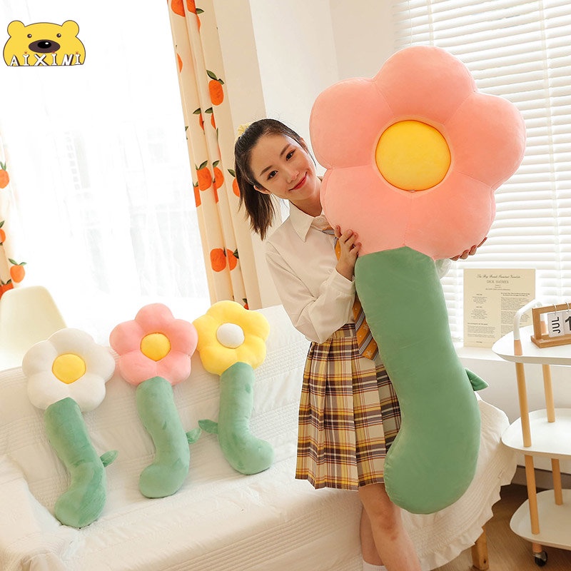 Gối Ôm Kẹp Hình Bông Hoa Lớn Ba Trong Một Dành Cho Bé Gái Ngủ Búp Bê